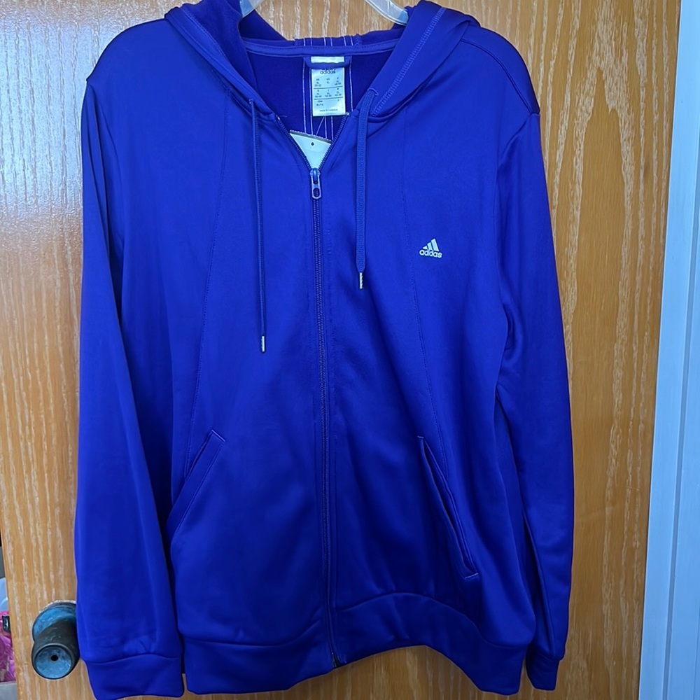 Adidas Luna purple hooded track jacket